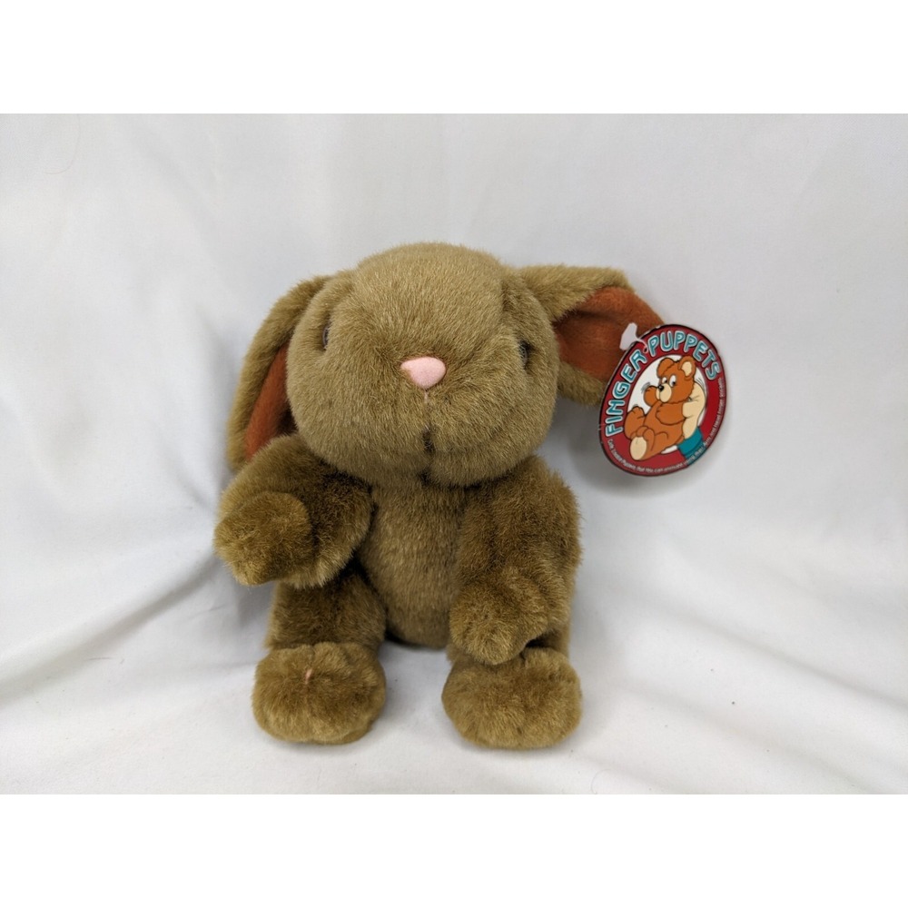 Chosun Brown Rabbit Finger Puppet Plush 8 Inch Stuffed Animal Toy‎